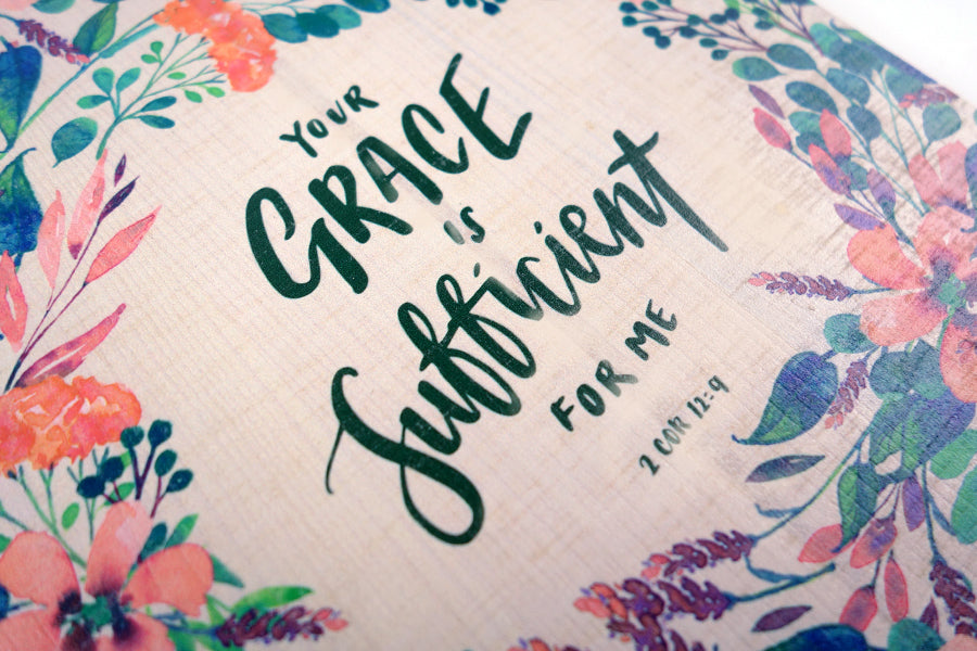 Grace Is Sufficient {Wood Board} - Wood Board by Timber+Shepherd, The Commandment Co , Singapore Christian gifts shop
