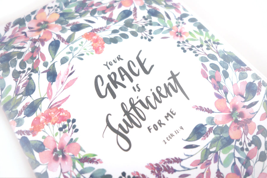 Grace Is Sufficient {A5 Notebook} - Notebooks by The Commandment, The Commandment Co , Singapore Christian gifts shop
