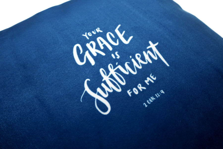 Grace Is Sufficient {Cushion Cover} - Cushion Covers by The Commandment Co, The Commandment Co , Singapore Christian gifts shop